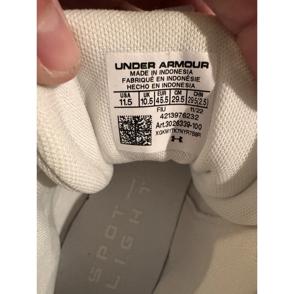 Under Armour White Football/Lacrosse Cleats‎ Mens Size Us 11.5 NEW